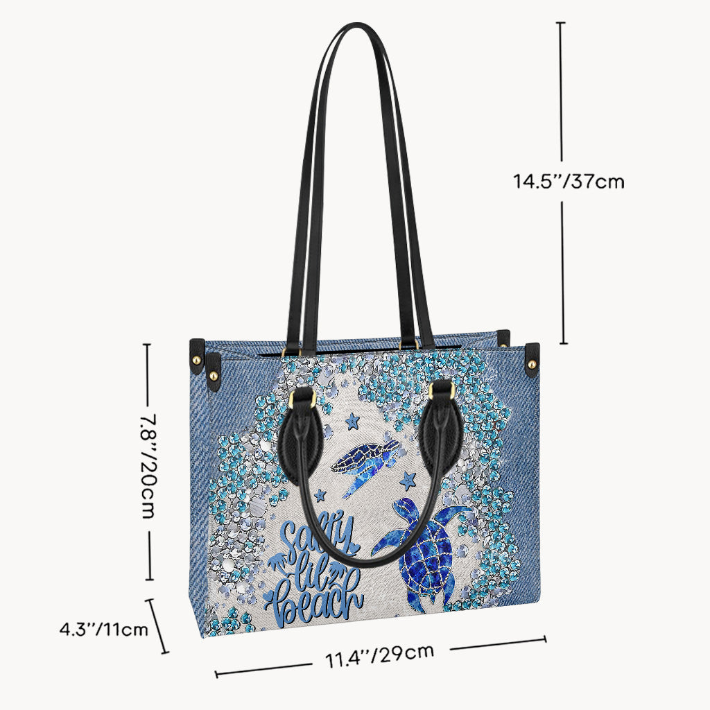 Sac à main en cuir de tortue personnalisé Turtle Bling -