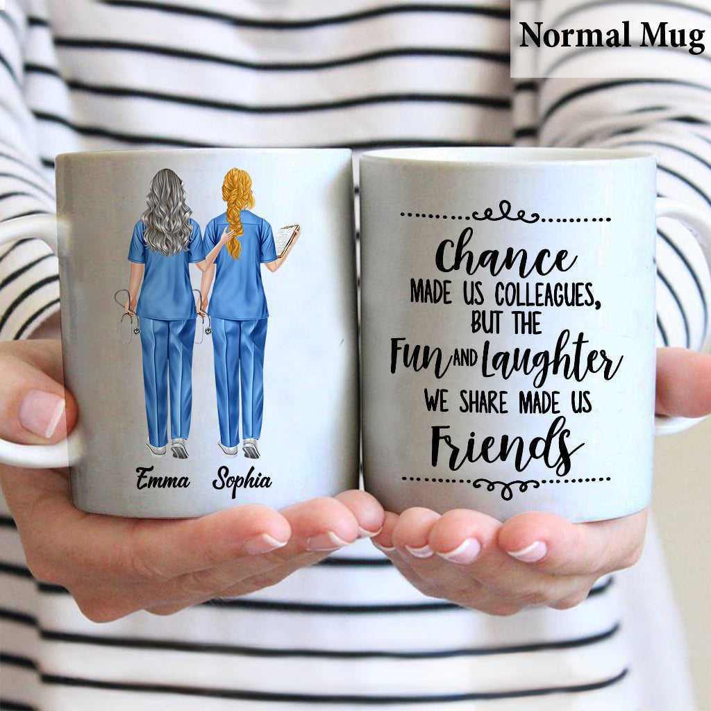 Les rires et les joies partagés - Mug personnalisé pour infirmière