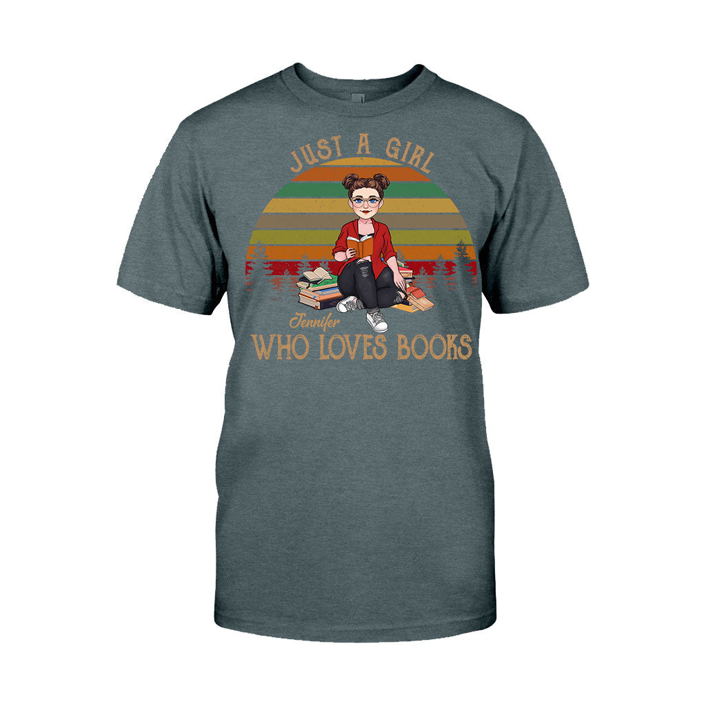 Juste une fille qui aime les livres - T-shirt et sweat à capuche personnalisés « Juste une fille qui aime les livres »