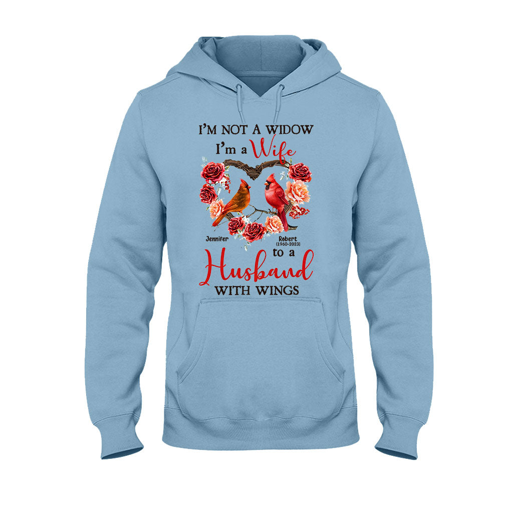 Je suis l'épouse d'un mari ailé - T-shirt et sweat à capuche commémoratifs personnalisés