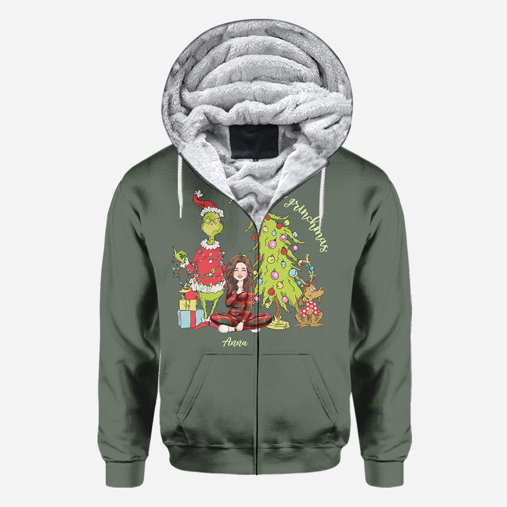 Joyeux Noël Green Mischief - T-shirt personnalisé « Étole de Noël »
