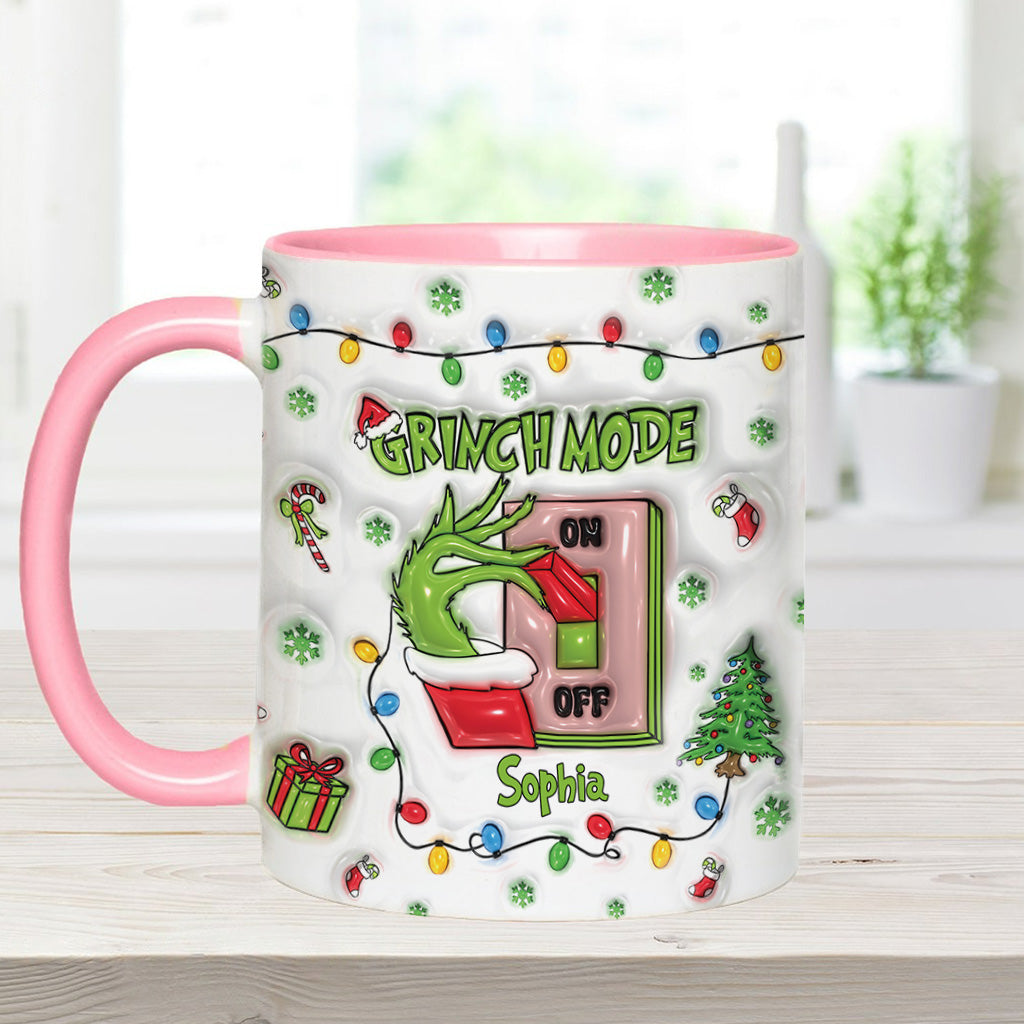 Christmas Mode On - Personalized Stole Christmas Accent Mug