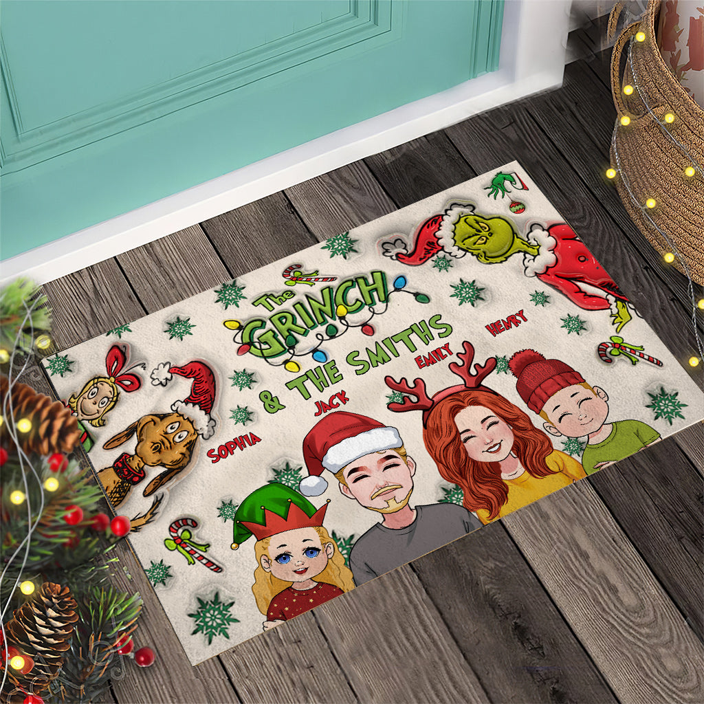 Merry Christmas - Personalized Stole Christmas Doormat