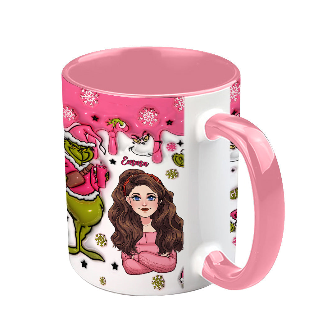 Mug personnalisé « À l'époque du Grinch » - Décoration de Noël avec étole