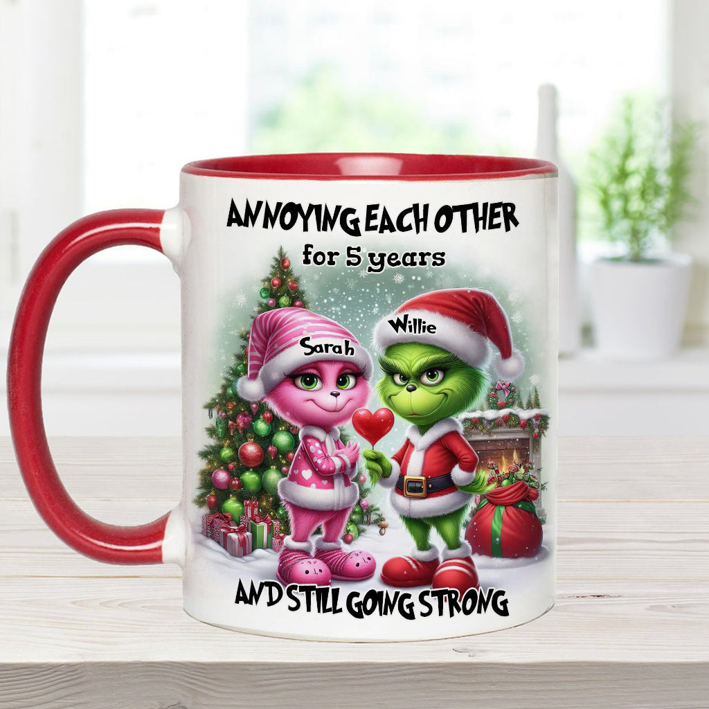 S'agacer mutuellement - Mug personnalisé « Étole de Noël »