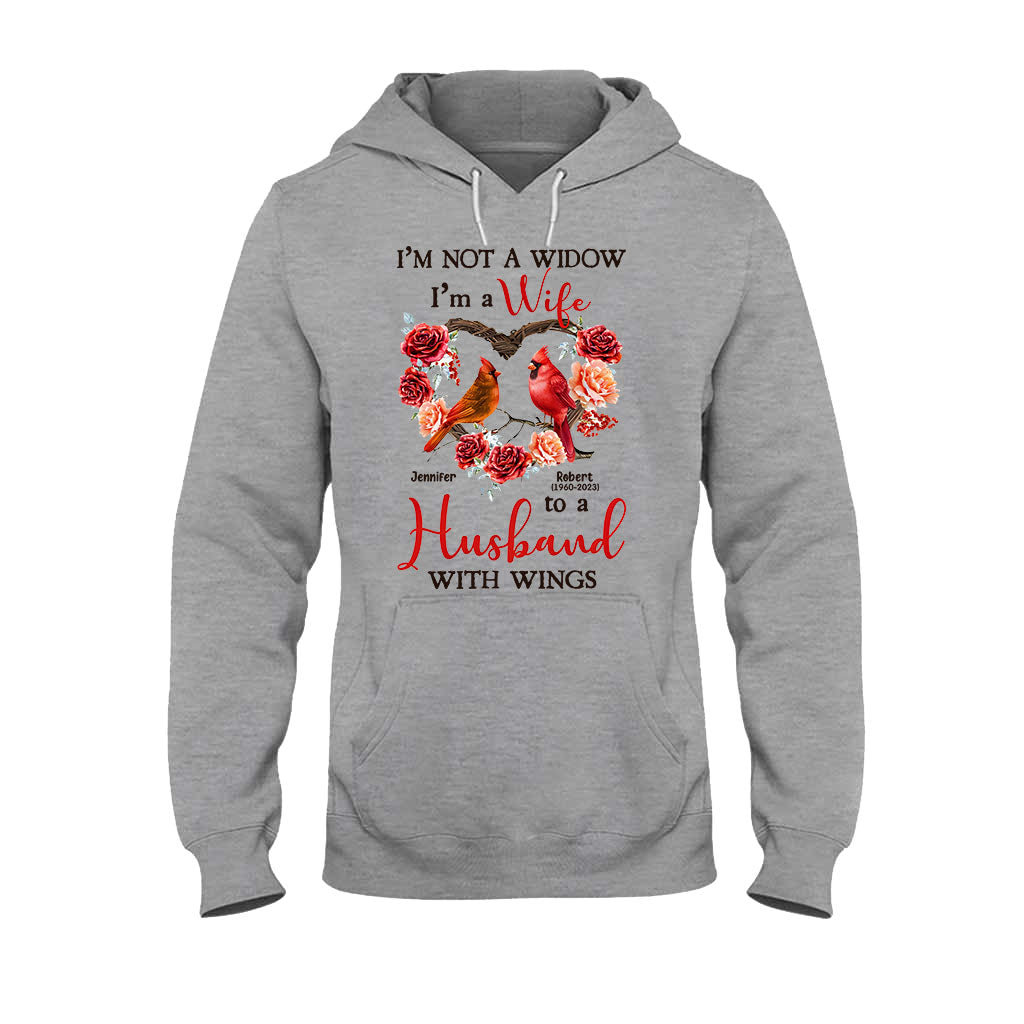 Je suis l'épouse d'un mari ailé - T-shirt et sweat à capuche commémoratifs personnalisés