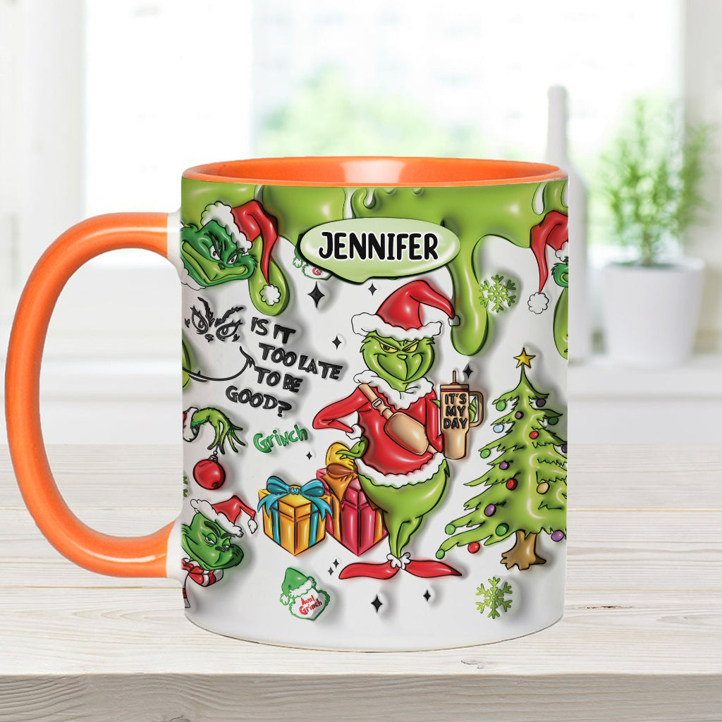 Est-il trop tard pour être sage ? - Mug décoratif de Noël personnalisé avec étole
