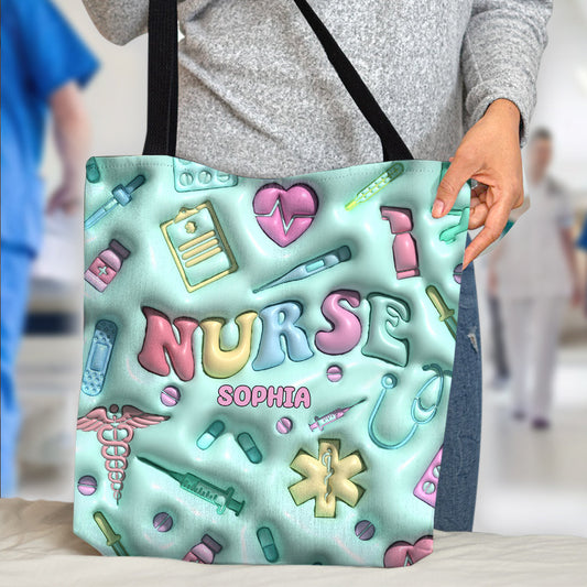 Vie d'infirmière - Sac fourre-tout personnalisé pour infirmière