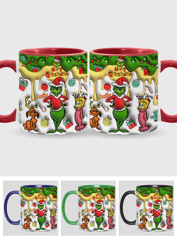 Merry Grinchmas - Personalized Stole Christmas Accent Mug