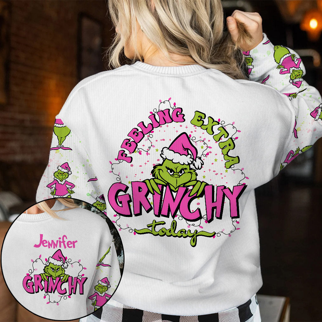 Envie de faire le Grinch ? - Pull de Noël moche personnalisé avec étole