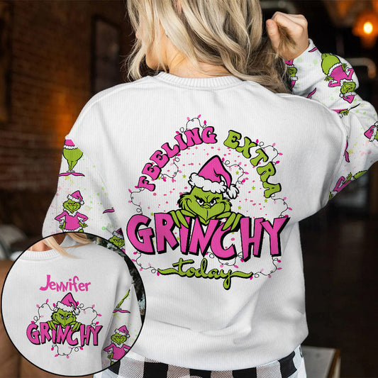 Envie de faire le Grinch ? - Pull de Noël moche personnalisé avec étole