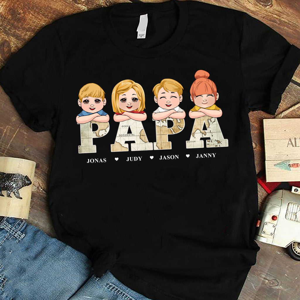 Titre de carte vintage - T-shirt et sweat à capuche personnalisés pour papa