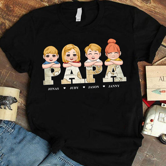 Titre de carte vintage - T-shirt et sweat à capuche personnalisés pour papa