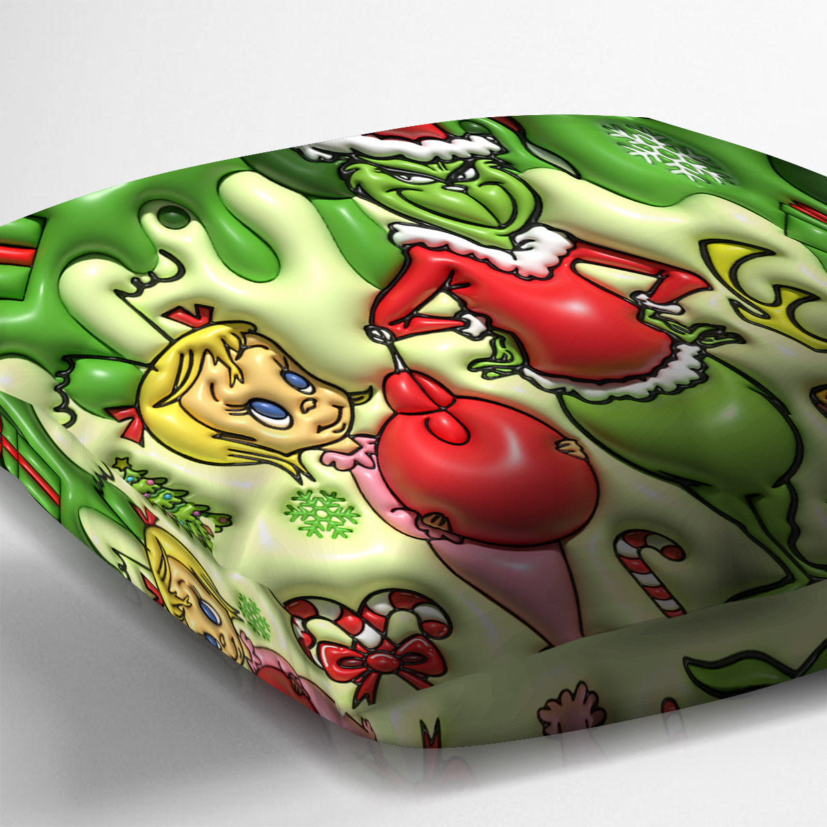 Joyeux Noël - Coussin décoratif personnalisé avec étole de Noël