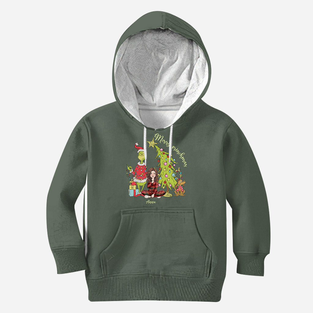 Joyeux Noël Green Mischief - T-shirt personnalisé « Étole de Noël »