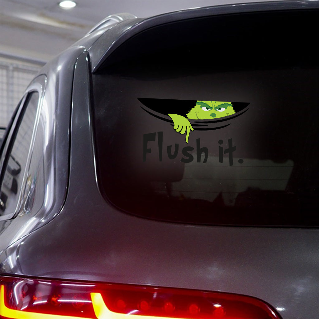 Décalcomanie découpée « Flush It Stole Christmas »
