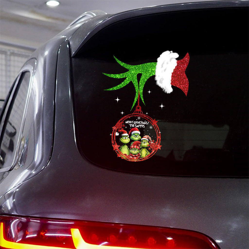Merry Grinchmas - Personalized Stole Christmas Decal Die Cut