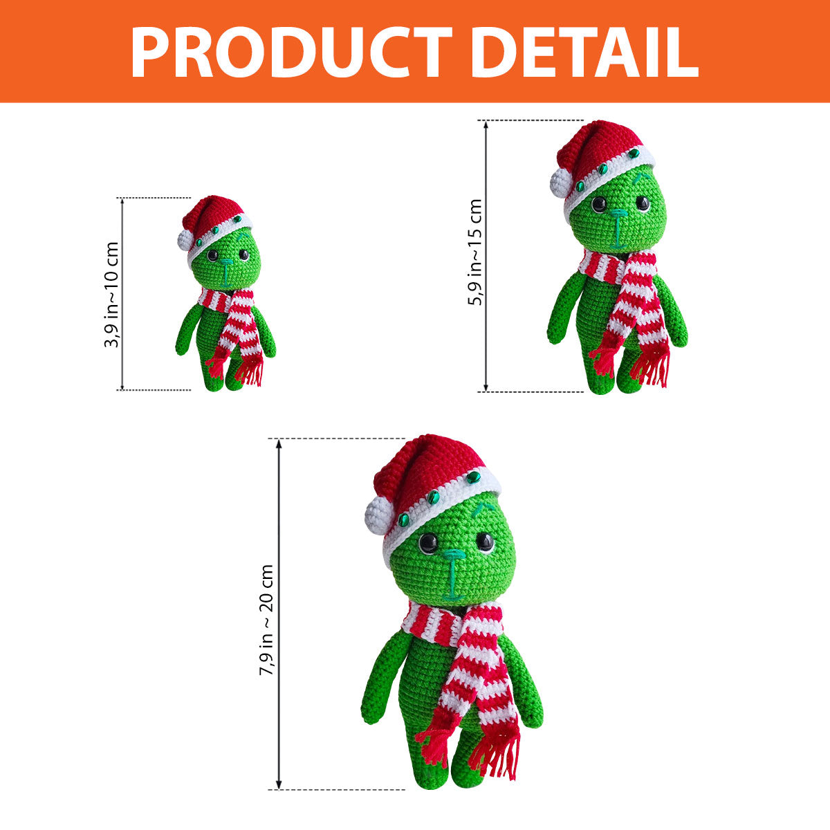 Le voleur de Noël - Poupée tricotée à la main volée à Noël