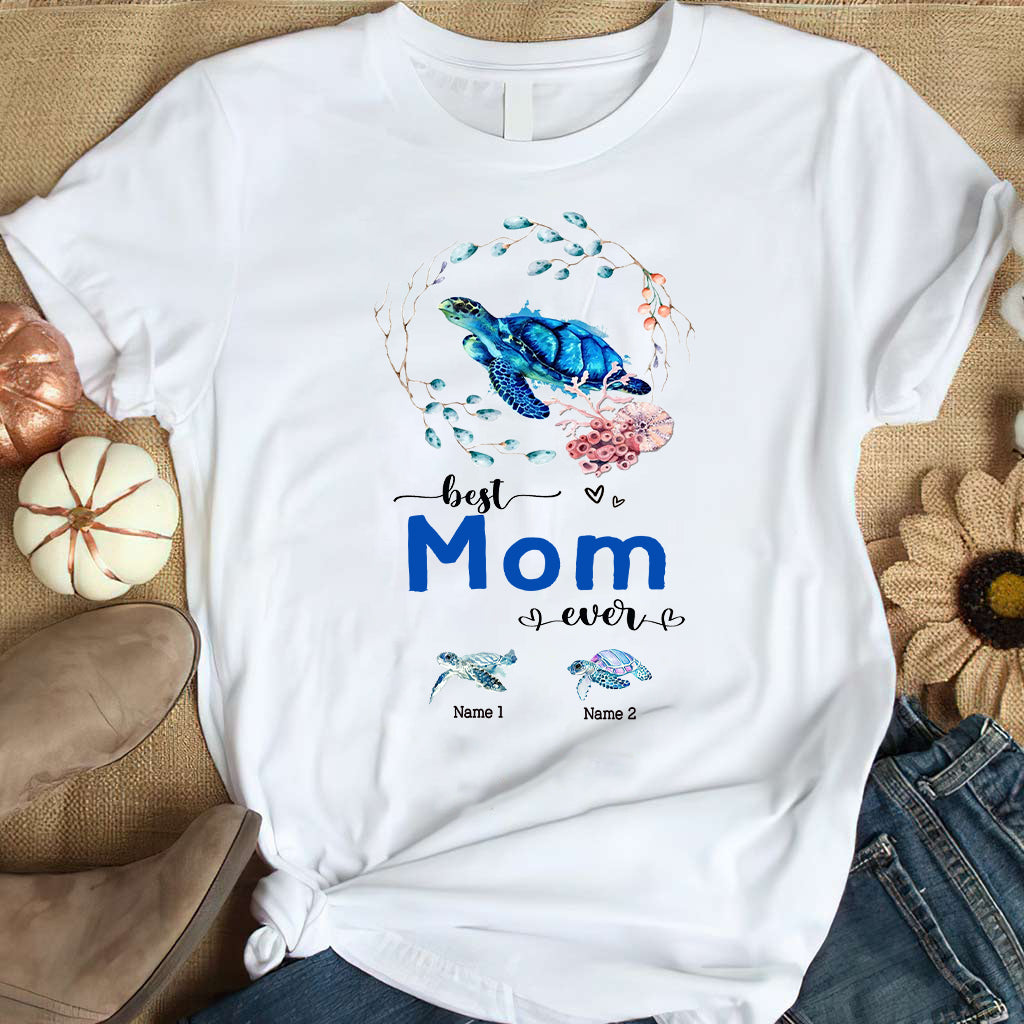 Meilleure mamie du monde - Cadeau tortue pour grand-mère, grand-père, maman, papa, oncle, tante - T-shirt et sweat à capuche personnalisés