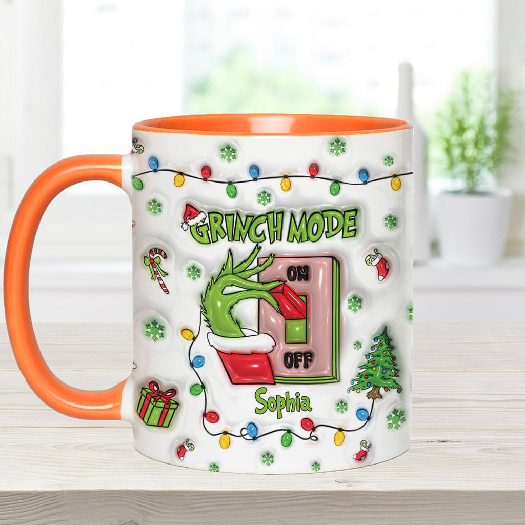 Christmas Mode On - Personalized Stole Christmas Accent Mug