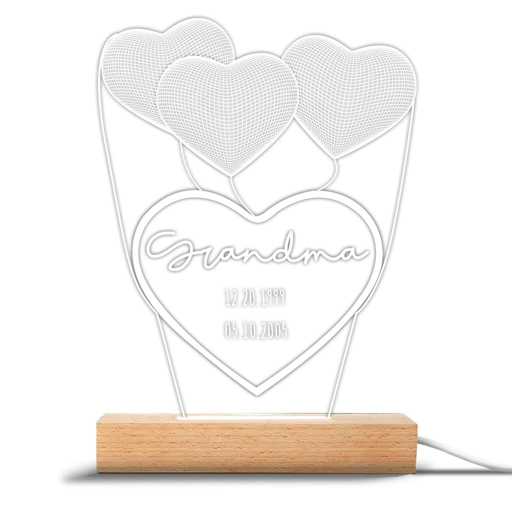Je t'aime maman - Cadeau pour maman, grand-mère, grand-père, mari, femme, papa - Plaque lumineuse personnalisée