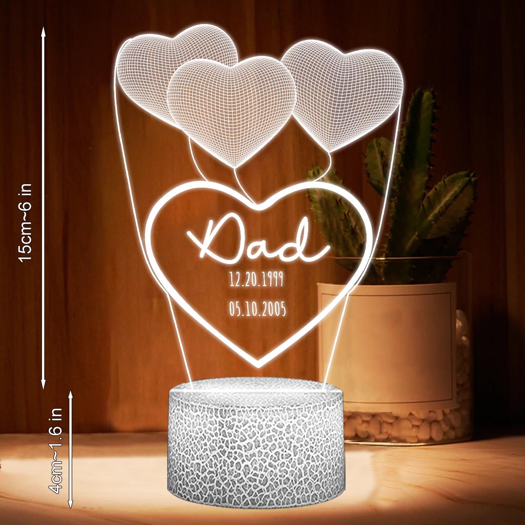 Je t'aime maman - Cadeau pour maman, grand-mère, grand-père, mari, femme, papa - Plaque lumineuse personnalisée