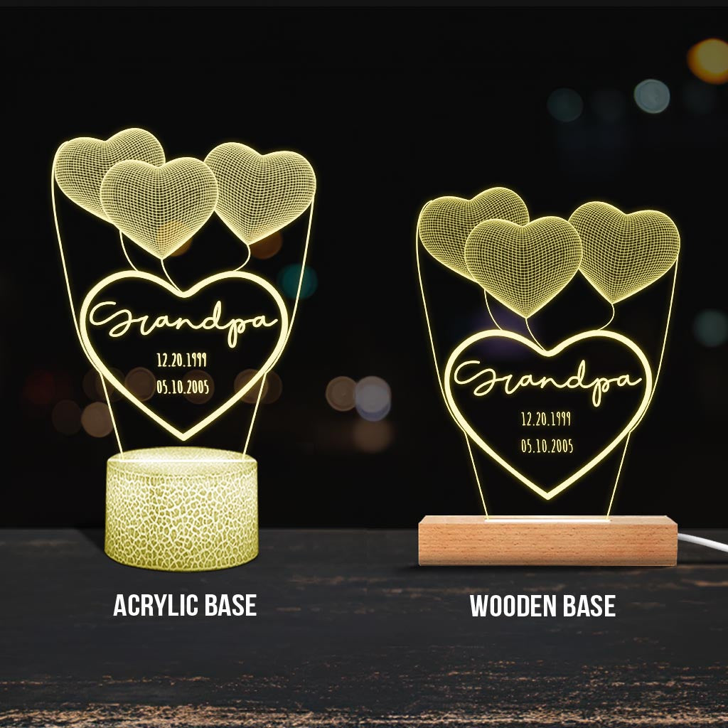 Je t'aime maman - Cadeau pour maman, grand-mère, grand-père, mari, femme, papa - Plaque lumineuse personnalisée