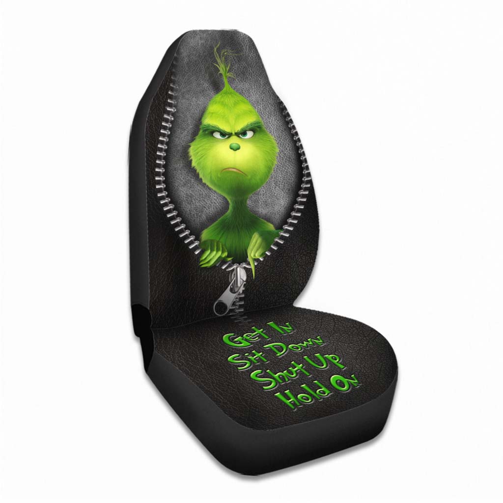 Montez, asseyez-vous, taisez-vous, attendez, malice - Housses de siège à motif cuir