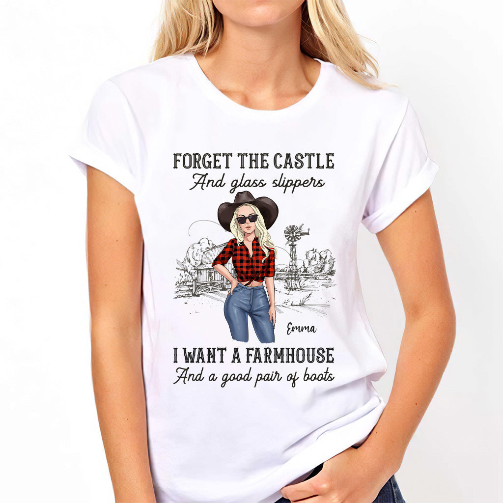 Je veux une ferme et une bonne paire de bottes - T-shirt et sweat à capuche personnalisés avec motif cheval