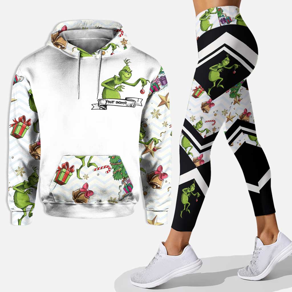 Sois toi-même - Sweat à capuche et legging personnalisés avec étole de Noël