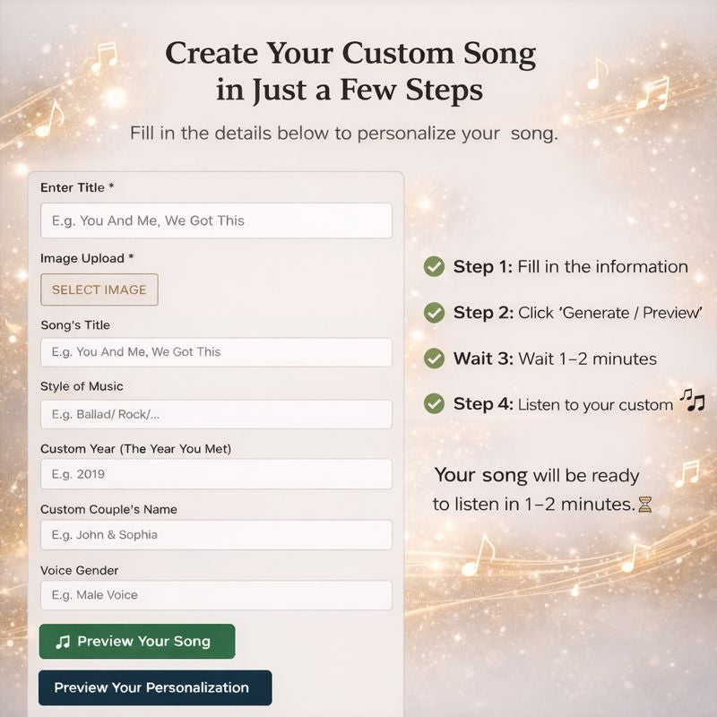 Create A Song With Your Love - Personalized Couple Music Ornament