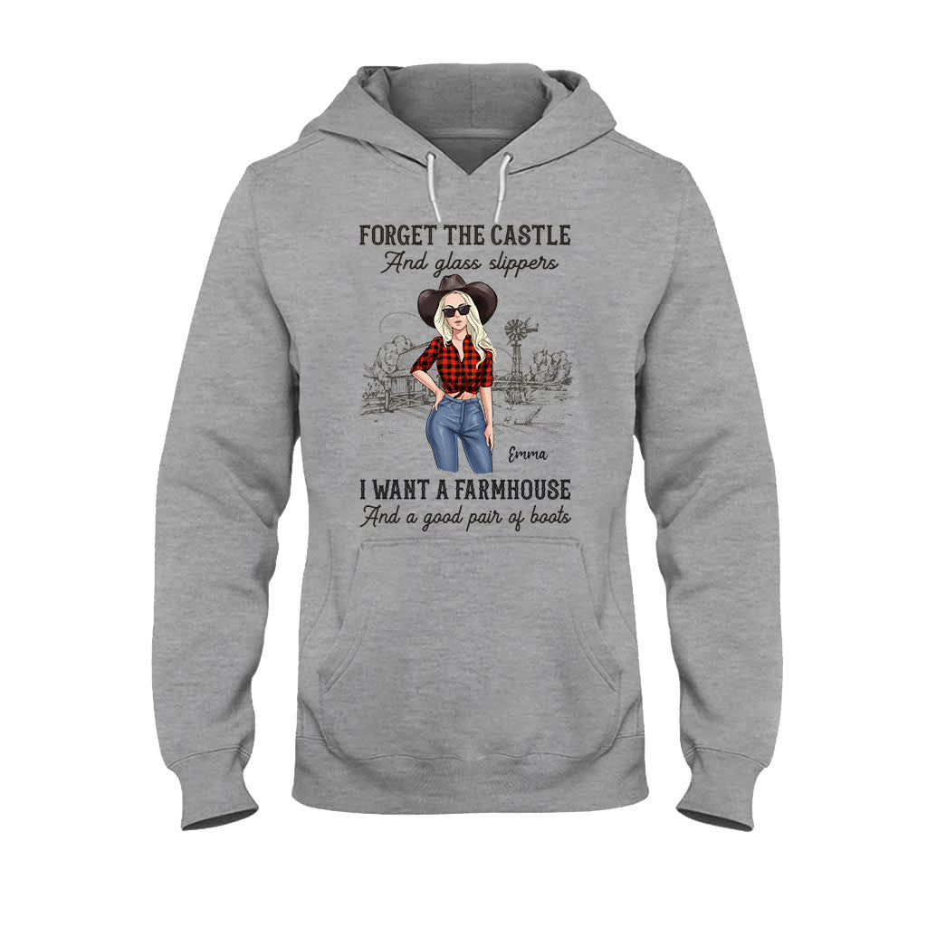 Je veux une ferme et une bonne paire de bottes - T-shirt et sweat à capuche personnalisés avec motif cheval