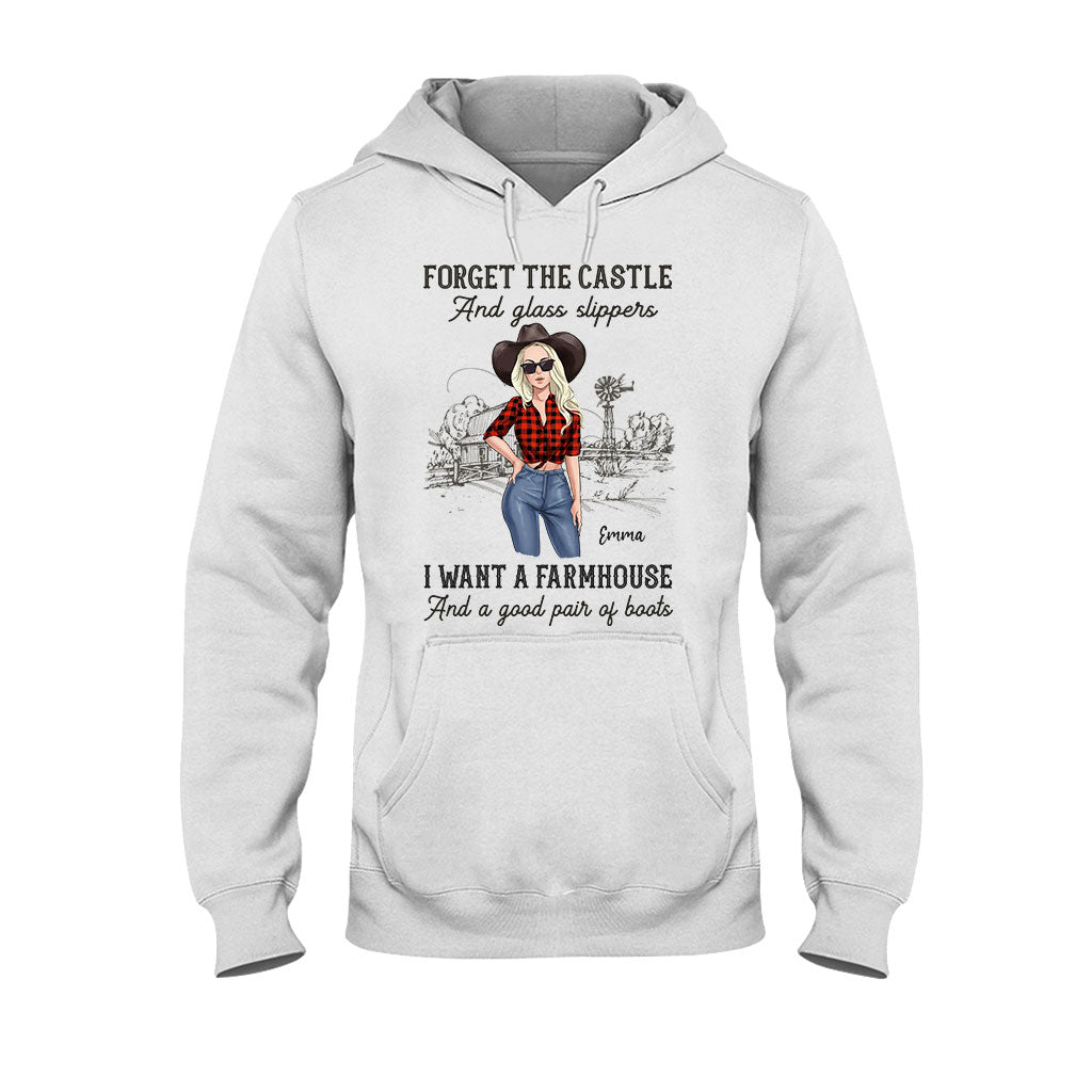 Je veux une ferme et une bonne paire de bottes - T-shirt et sweat à capuche personnalisés avec motif cheval