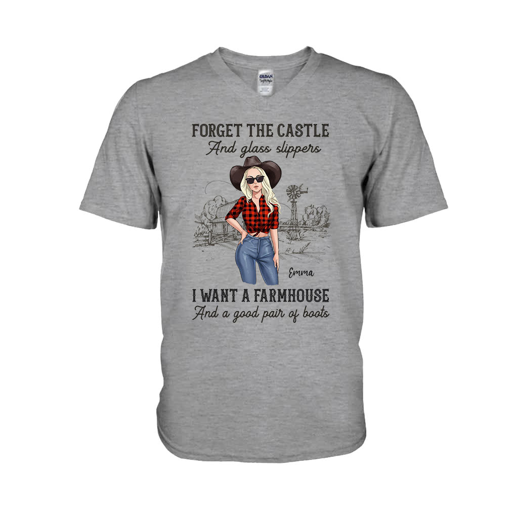 Je veux une ferme et une bonne paire de bottes - T-shirt et sweat à capuche personnalisés avec motif cheval