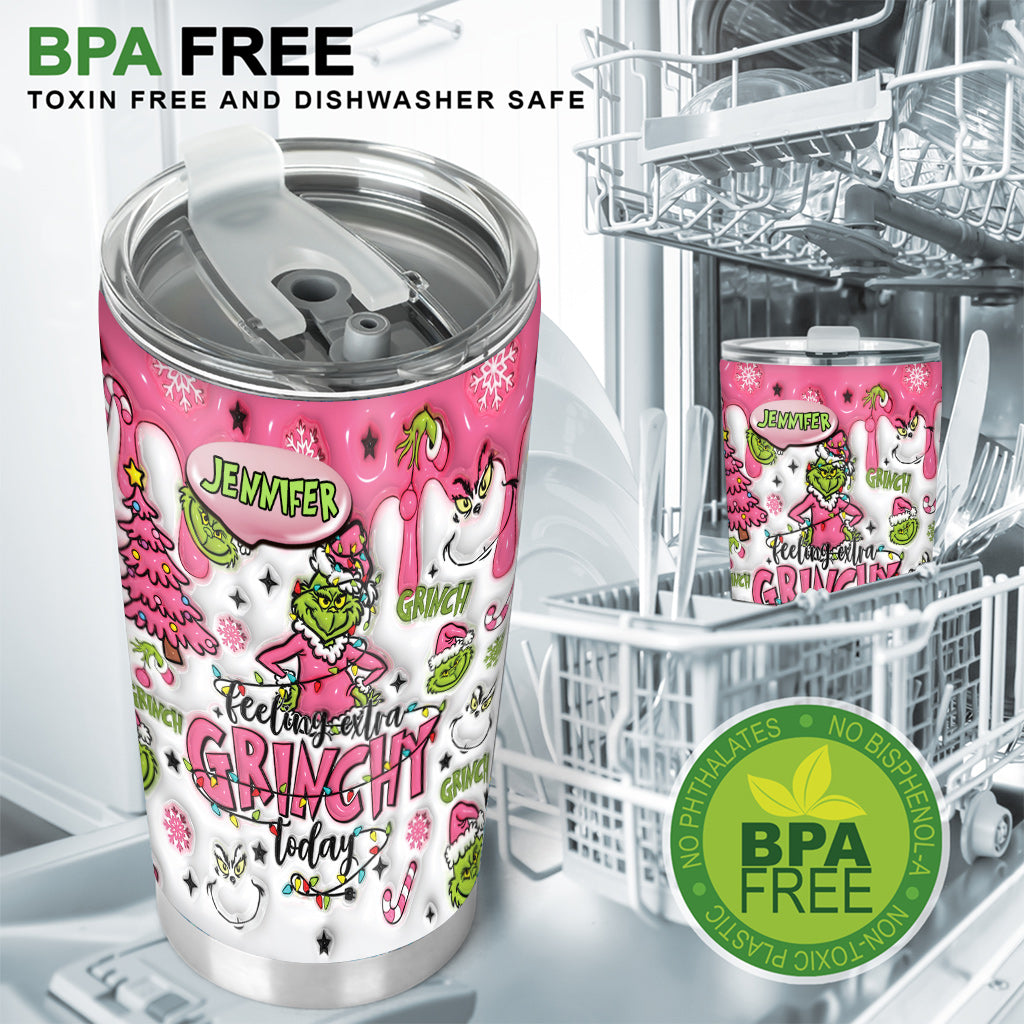 Gobelet personnalisé avec un nom pour exprimer votre mauvaise humeur - Gobelet à motif étole de Noël