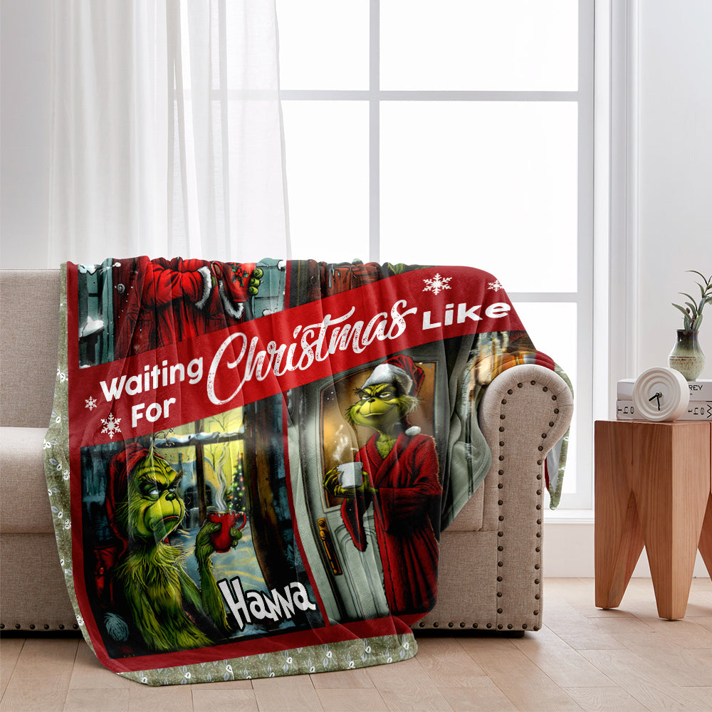 En attendant Noël - Couverture de Noël personnalisée