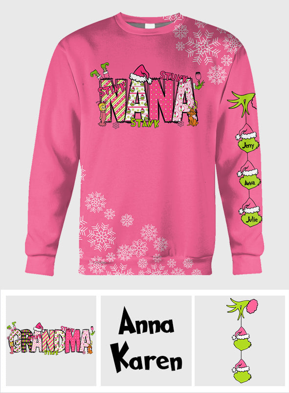 Grand-mère Grincheuse - T-shirt personnalisé « Vol de Noël »