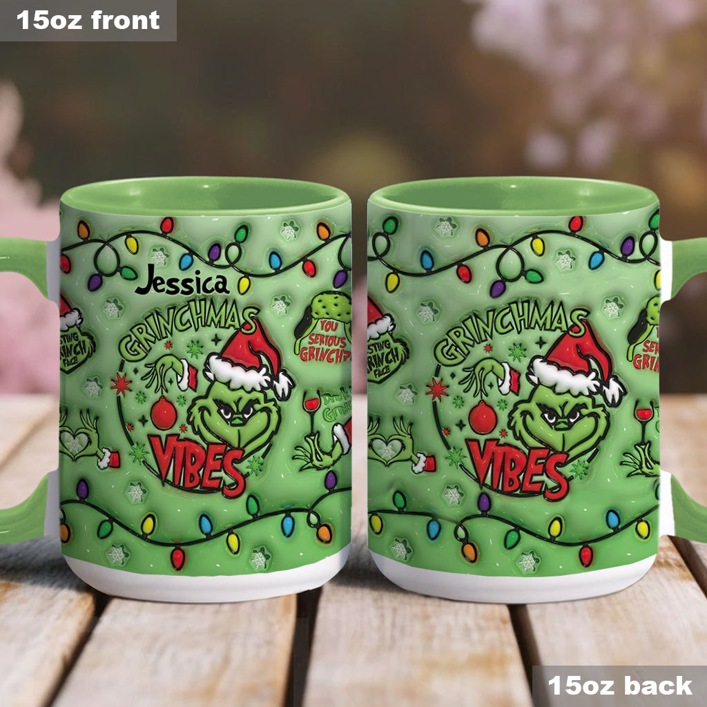 Ambiance Grinchmas - Mug personnalisé avec étole de Noël