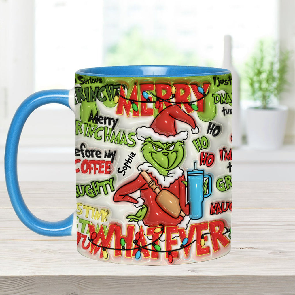 Merry Grinchmas - Personalized Stole Christmas Accent Mug