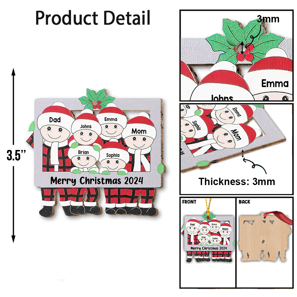 Joyeux Noël - Ornement familial personnalisé