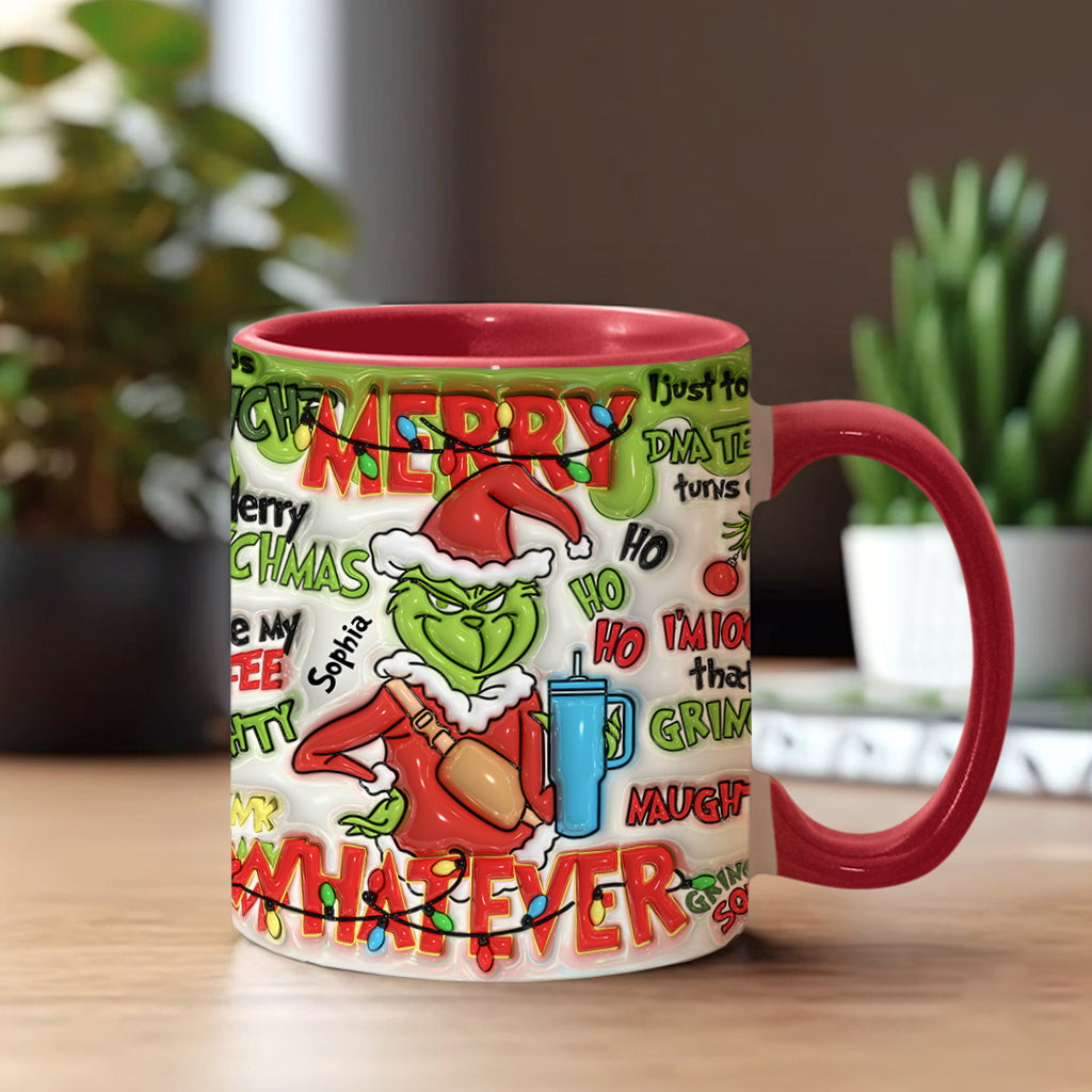 Merry Grinchmas - Personalized Stole Christmas Accent Mug