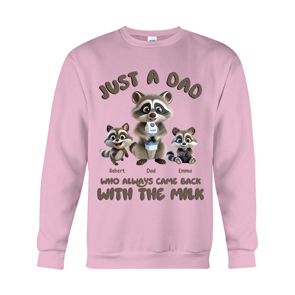 Un papa qui revenait toujours avec le lait - T-shirt et sweat à capuche personnalisés pour papa
