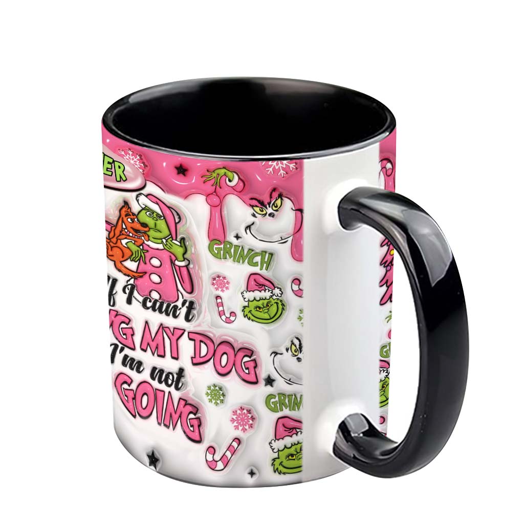 Si je ne peux pas emmener mon chien - Mug personnalisé à motif étole de Noël