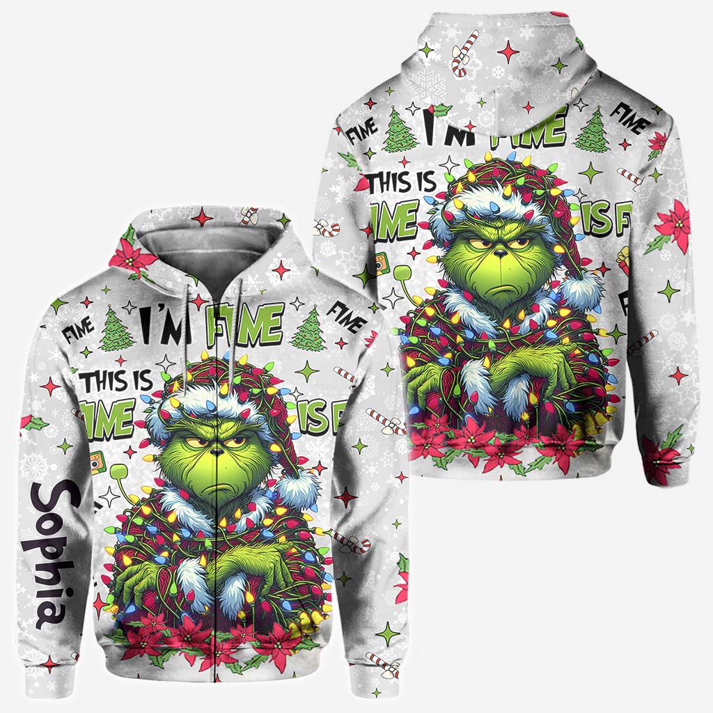 It's Fine I'm Fine - Personalized Stole Christmas All Over Shirt