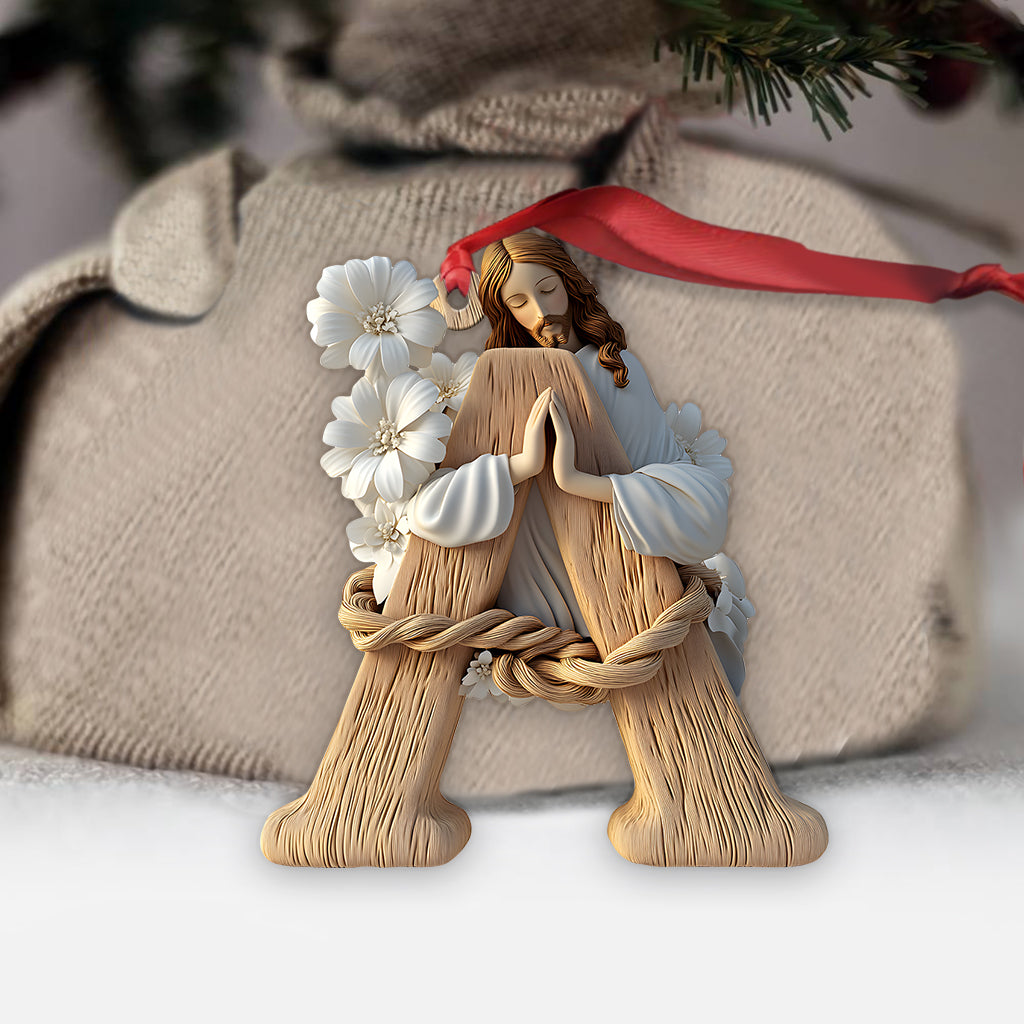 Holly Letter Ornament - Personalized Christian Ornament