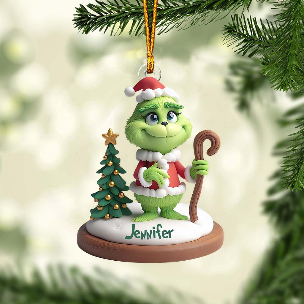 Merry Grinchmas - Personalized Stole Christmas Custom Shaped Ornament
