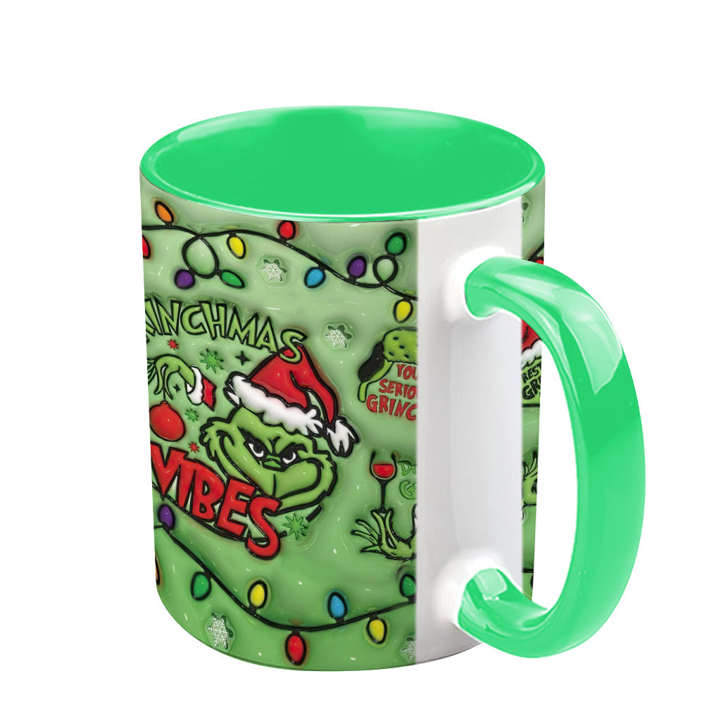 Ambiance Grinchmas - Mug personnalisé avec étole de Noël