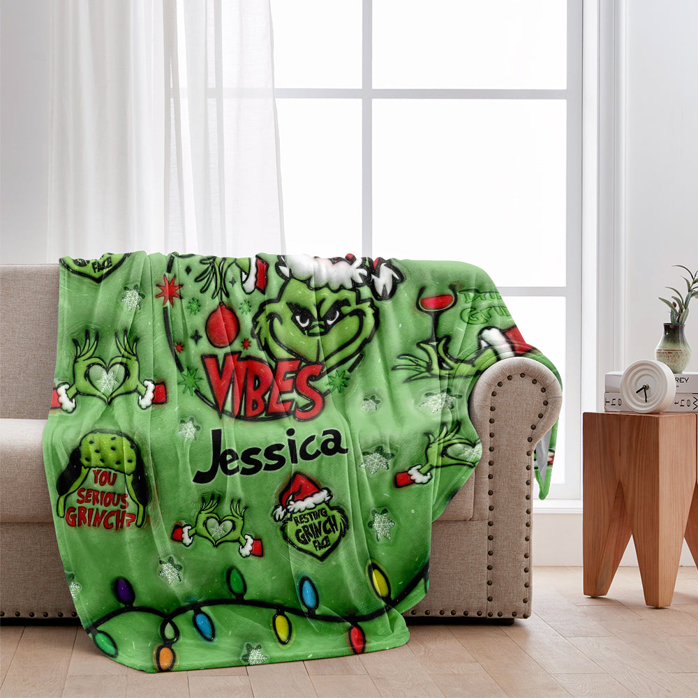 Joyeux Grinchmas - Étole de Noël personnalisée