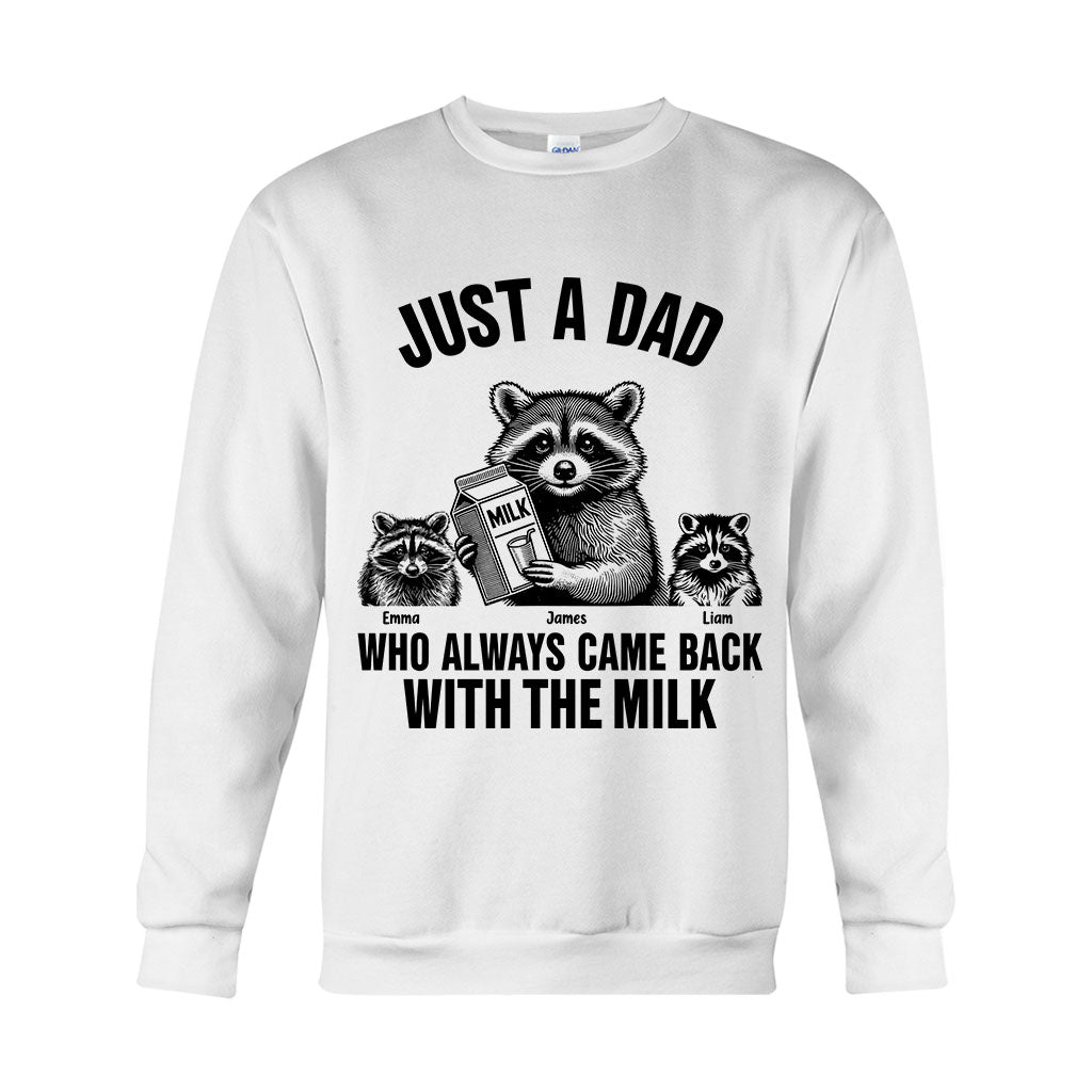 Un papa qui revenait toujours avec le lait - T-shirt et sweat à capuche personnalisés pour papa