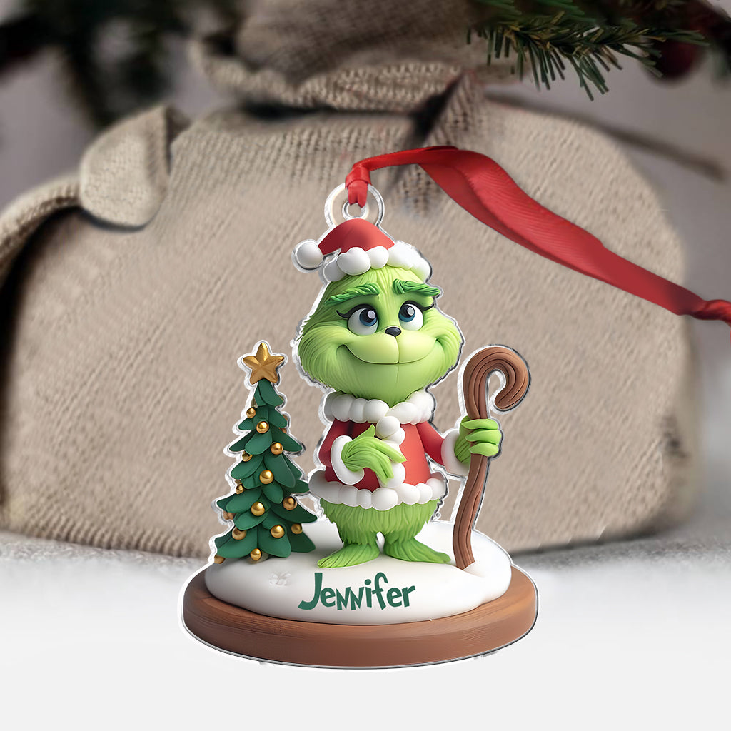 Merry Grinchmas - Personalized Stole Christmas Custom Shaped Ornament
